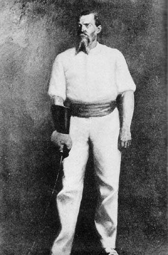 Sir Richard Burton as a fencer.