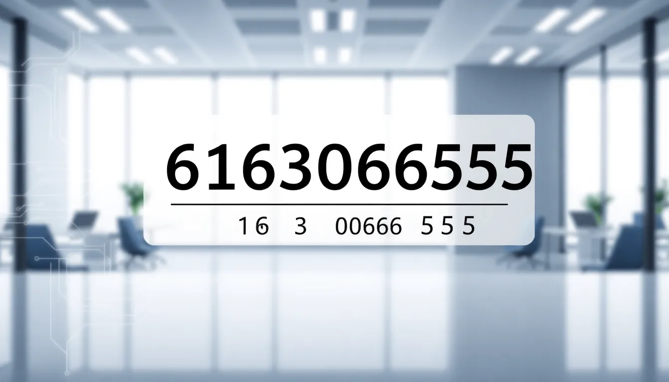 Illustration of phone number structure with focus on regional code 616.